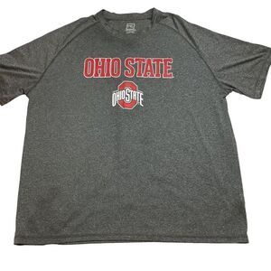 Ohio State Buckeyes‎ Tee Shirt Mens 2X Gray Front Logo